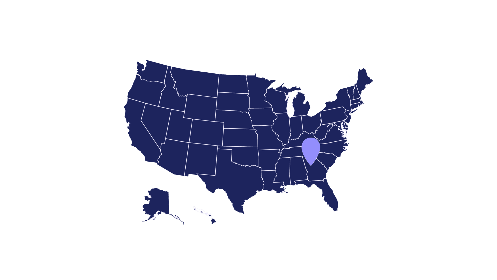 Map of United States for Website Map of United States